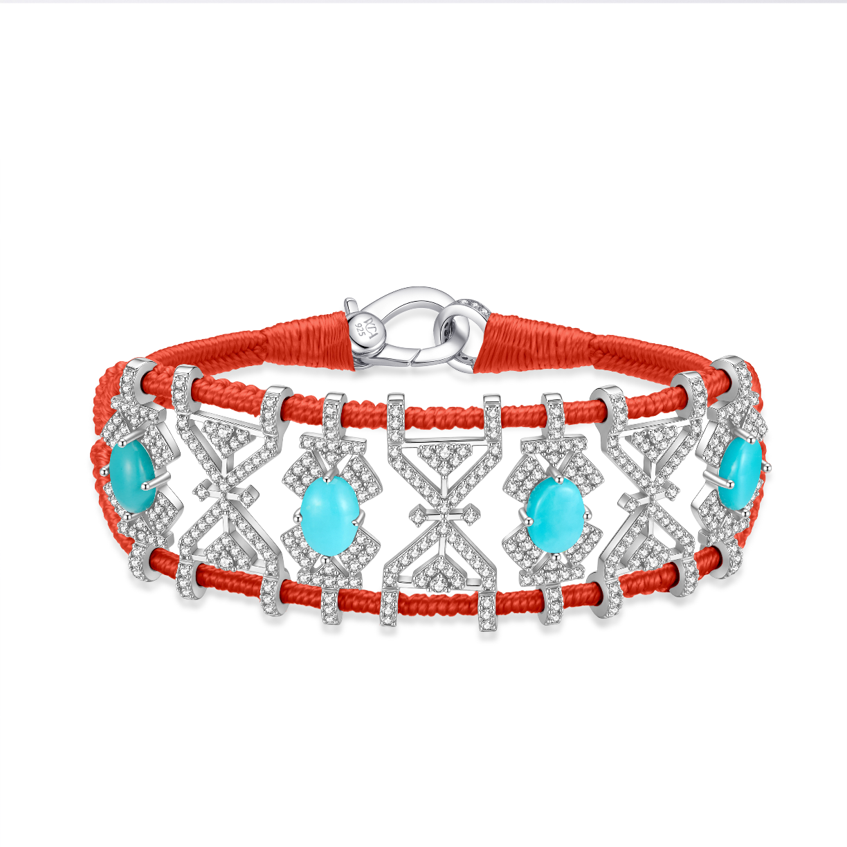 Bracelet Fortalezza Salmon - Turquoises