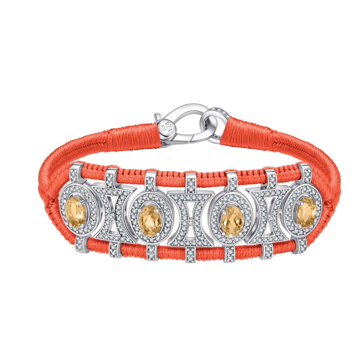 Bracelet Olinda saumon - Citrines