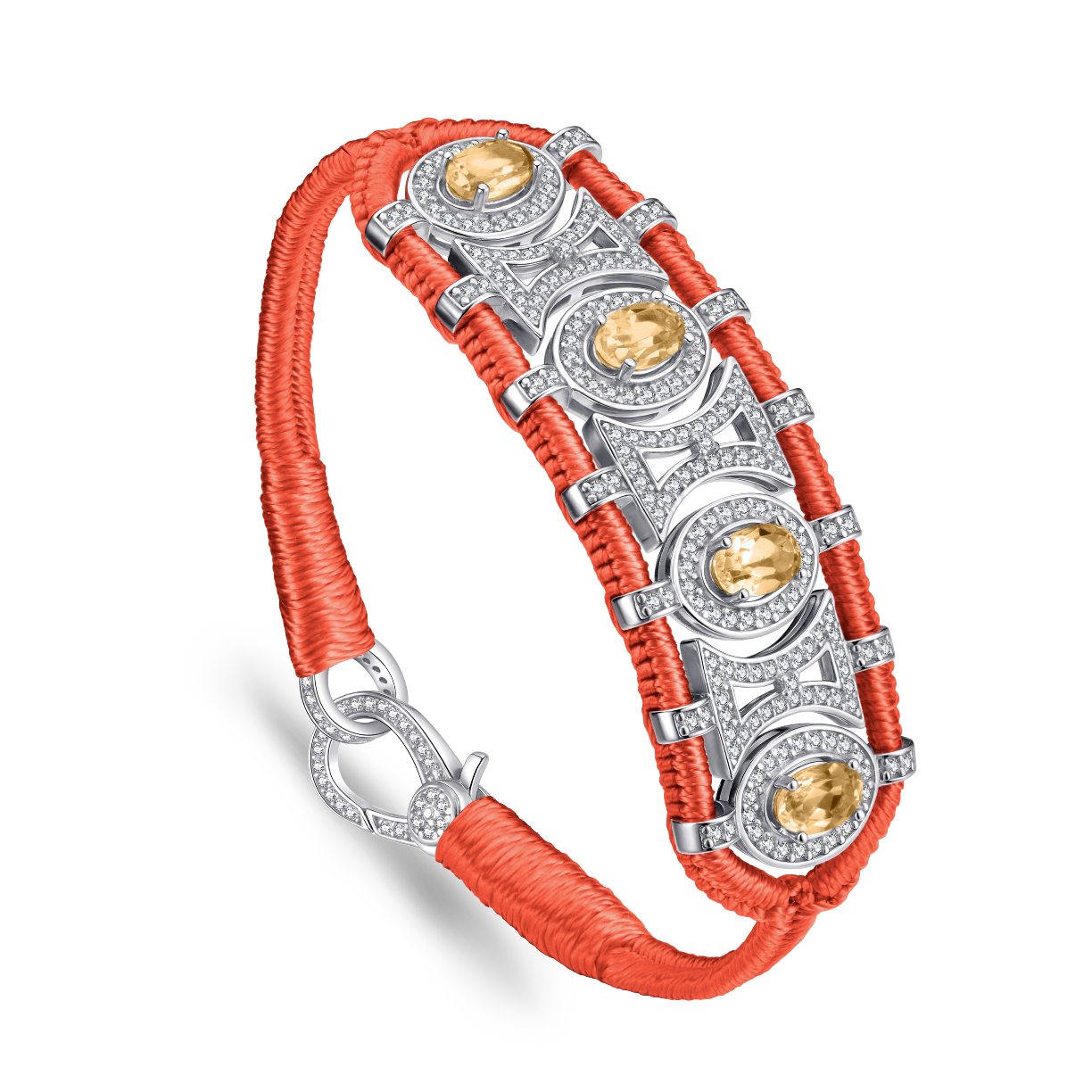 Olinda salmon bracelet - Citrines