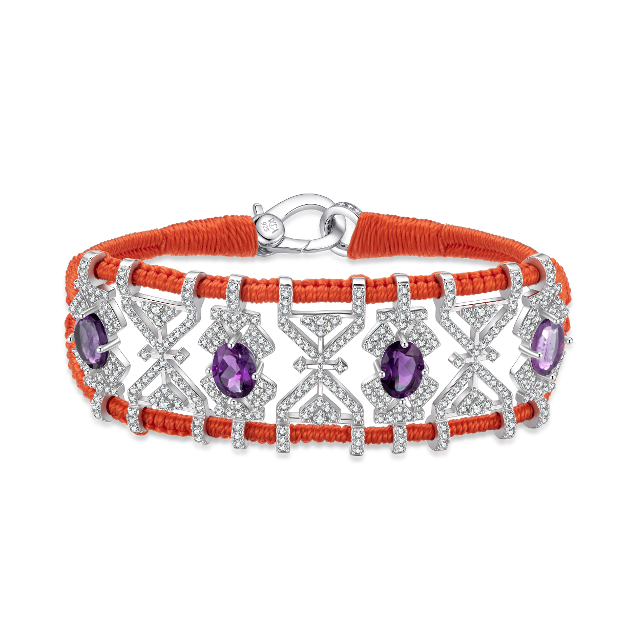 Bracelet Fortalezza Orange - Amethysts