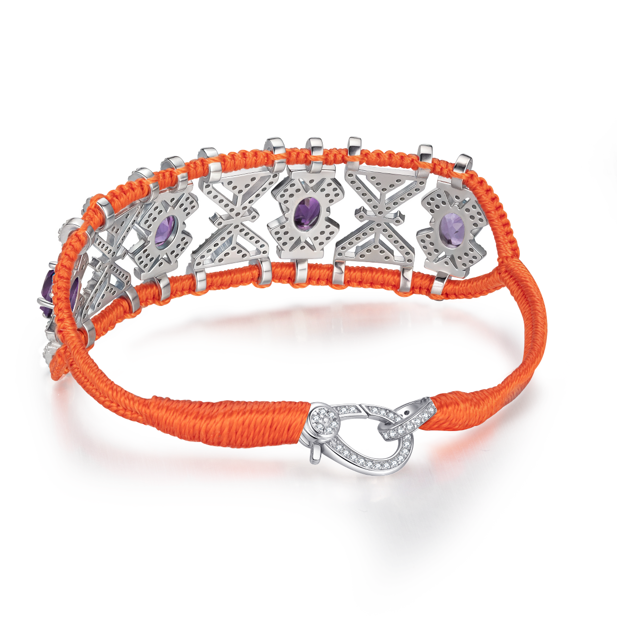 Bracelet Fortalezza Orange - Amethysts
