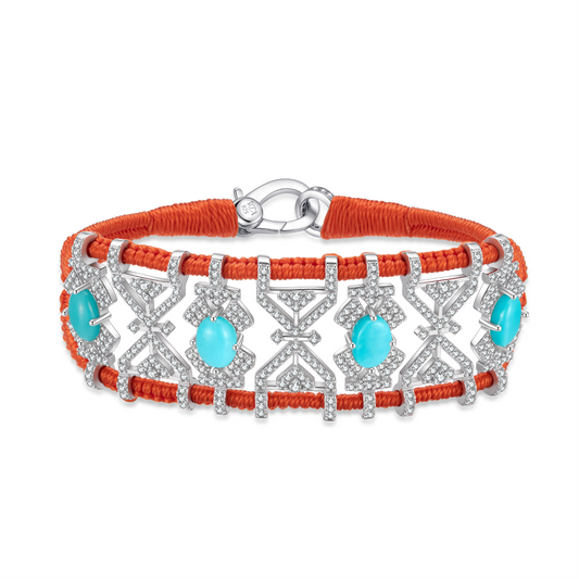 Bracelet Fortalezza Orange - Turquoises