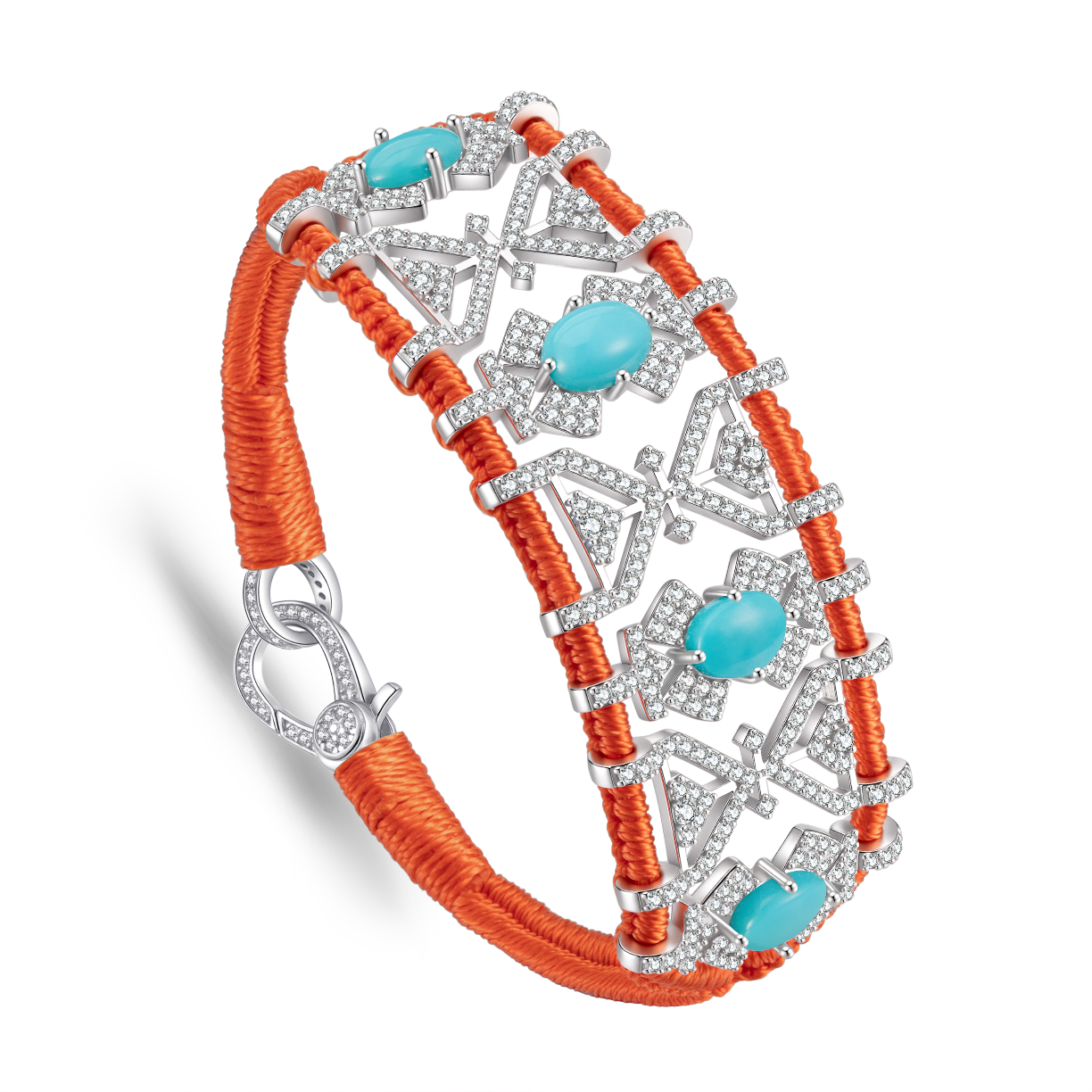 Bracelet Fortalezza Orange - Turquoises