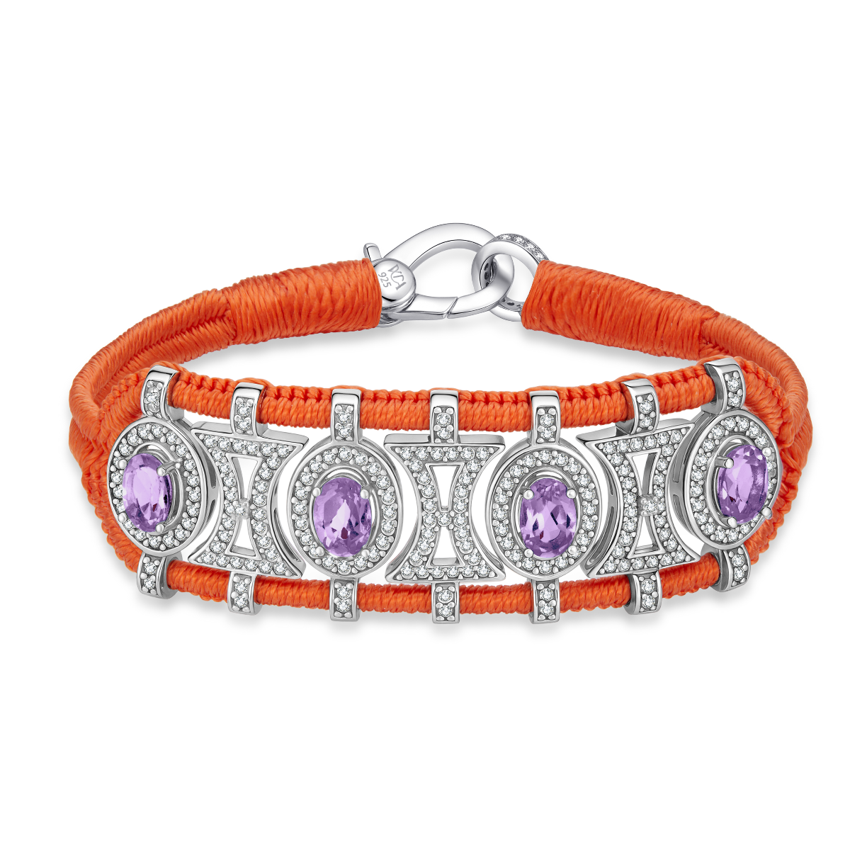 Olinda orange bracelet - Amethysts