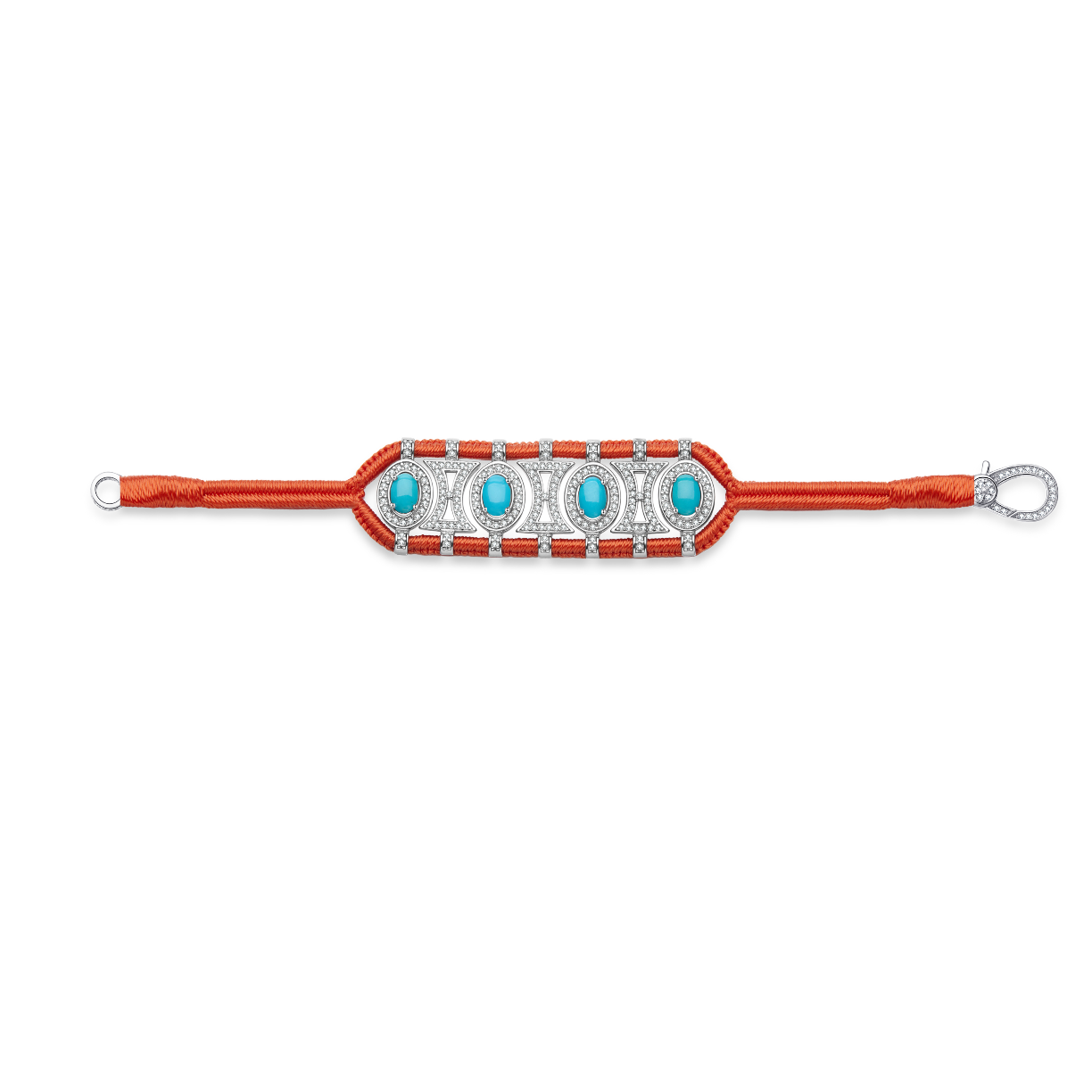 Bracelet Olinda orange - turquoises