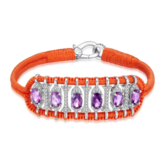 Teresina Orange bracelet - Amethyst