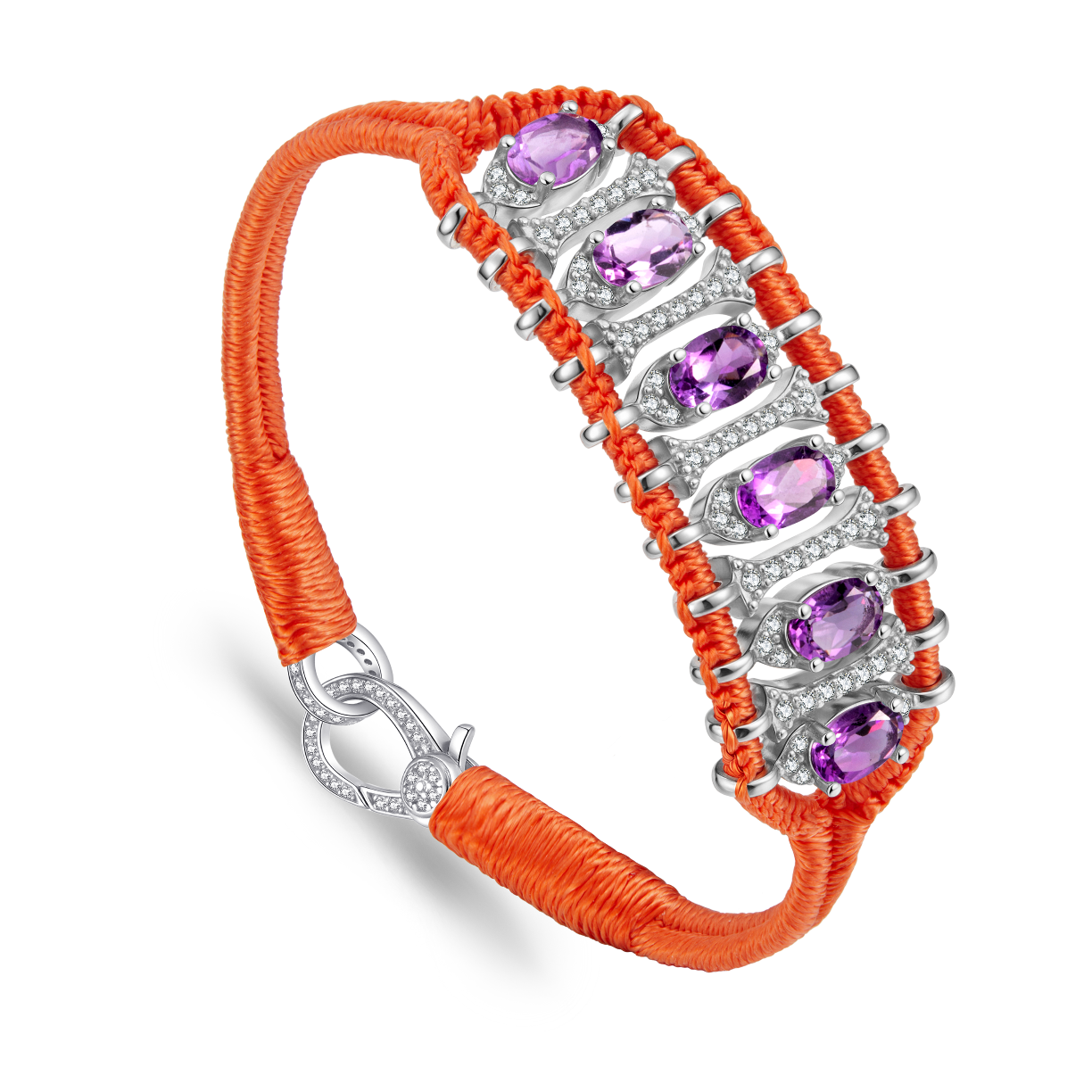 Bracelet Teresina Orange - améthystes