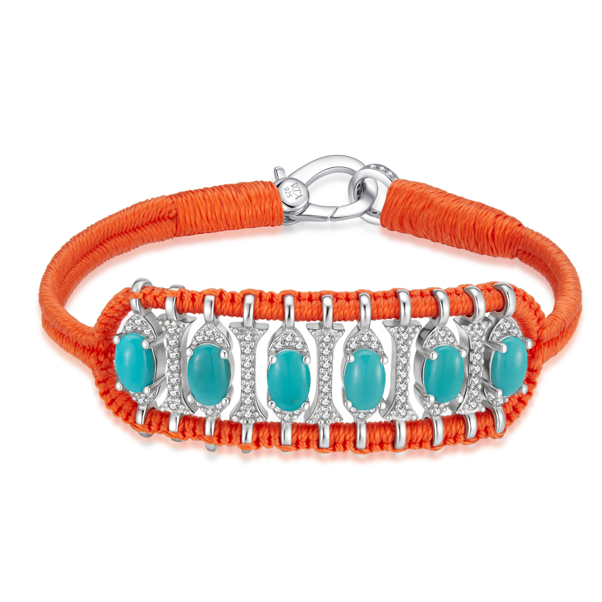 Teresina Orange bracelet - Turquoise