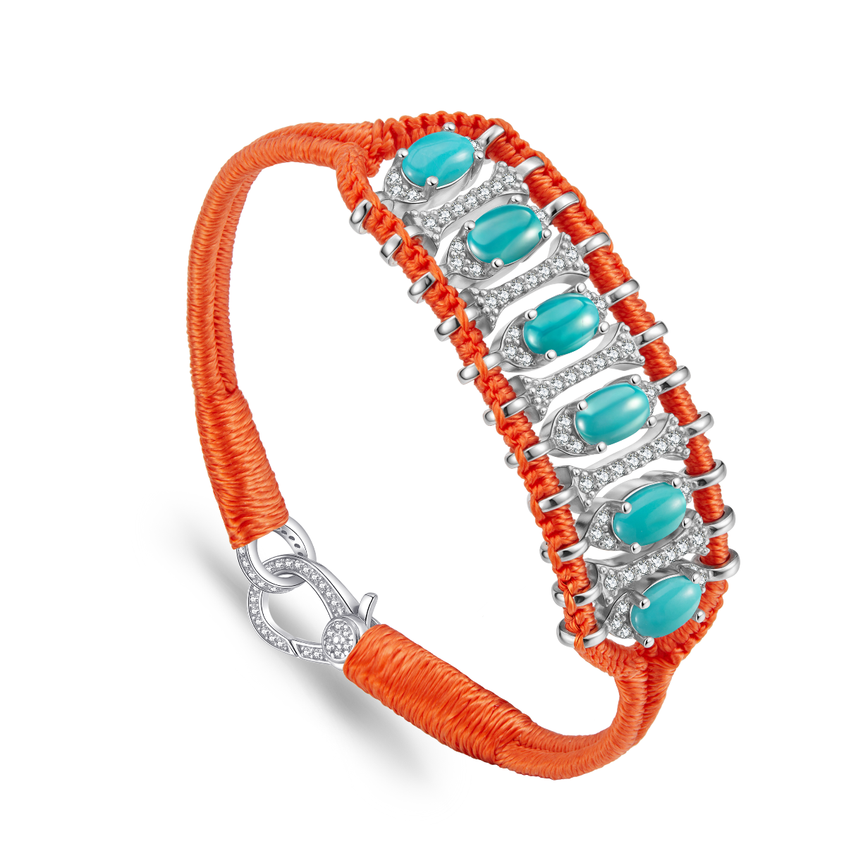 Teresina Orange bracelet - Turquoise