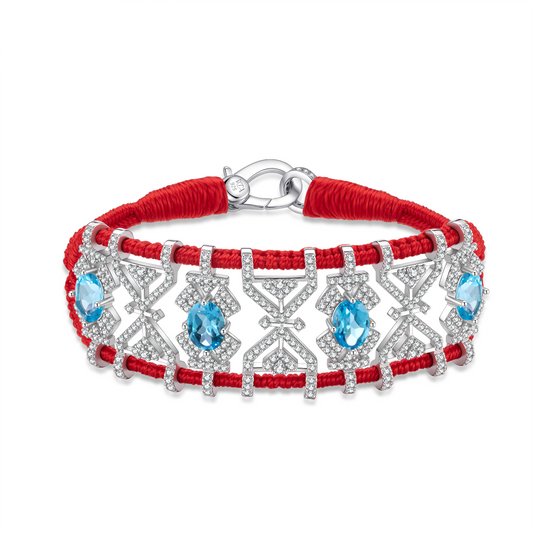 Bracelet Fortalezza rouge - Topazes