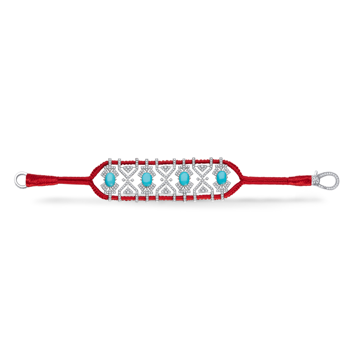 Bracelet Fortalezza Rouge - Turquoises