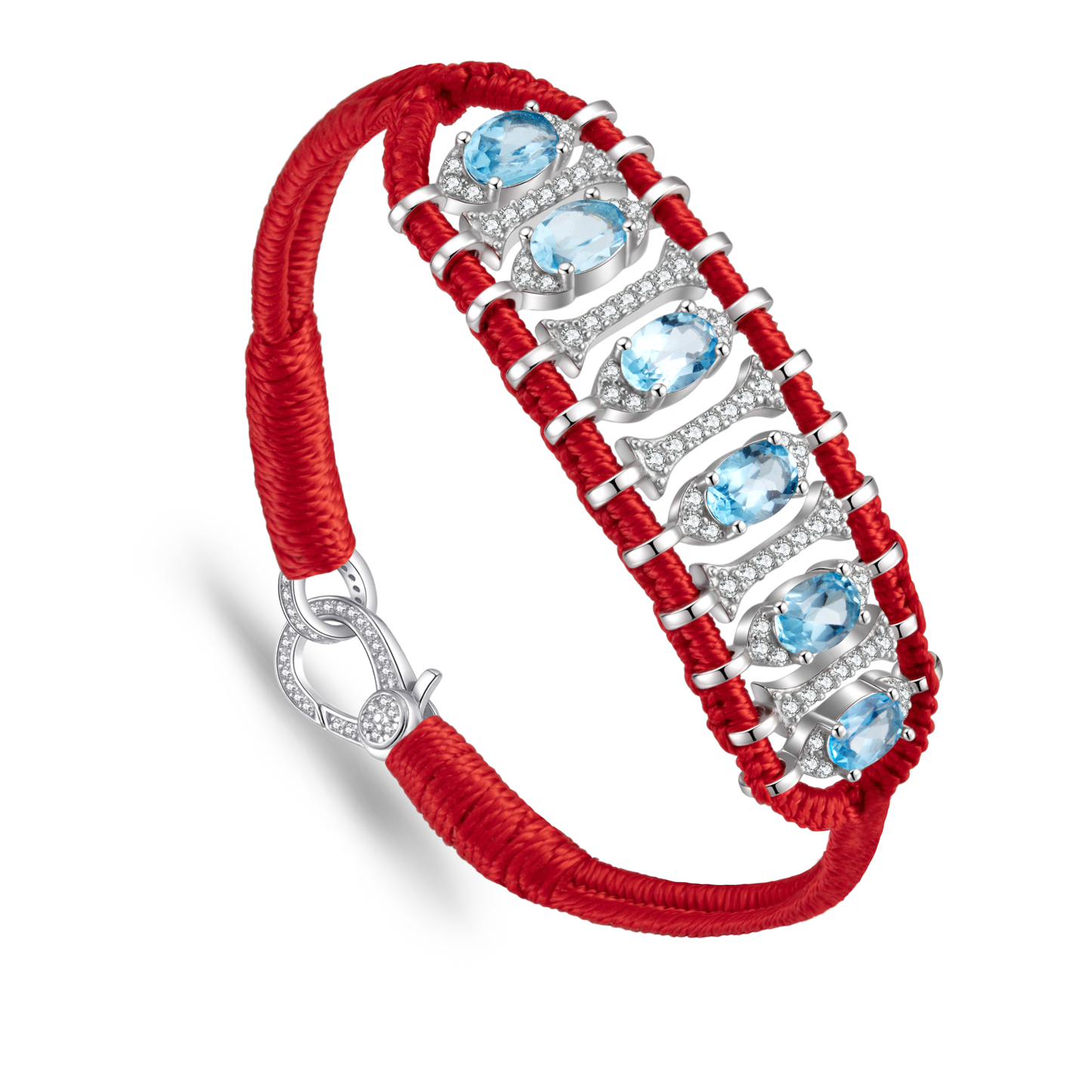 Teresina red bracelet - Topaz