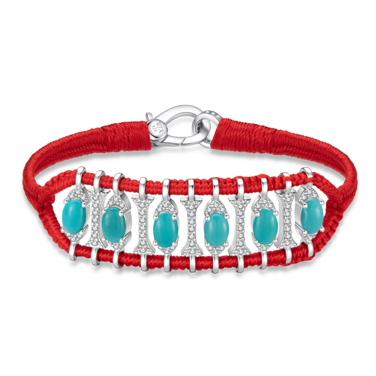Bracelet Teresina Rouge - Turquoises