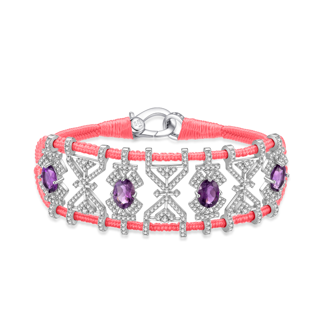 Bracelet Fortalezza Cheeks - Amethysts