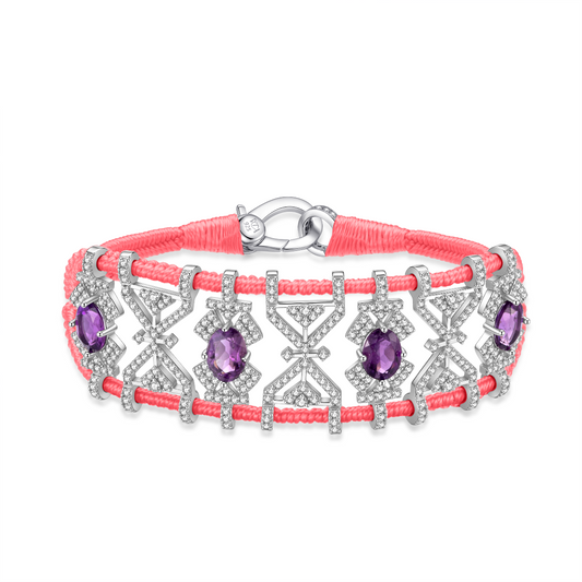 Bracelet Fortalezza Cheeks - Amethysts
