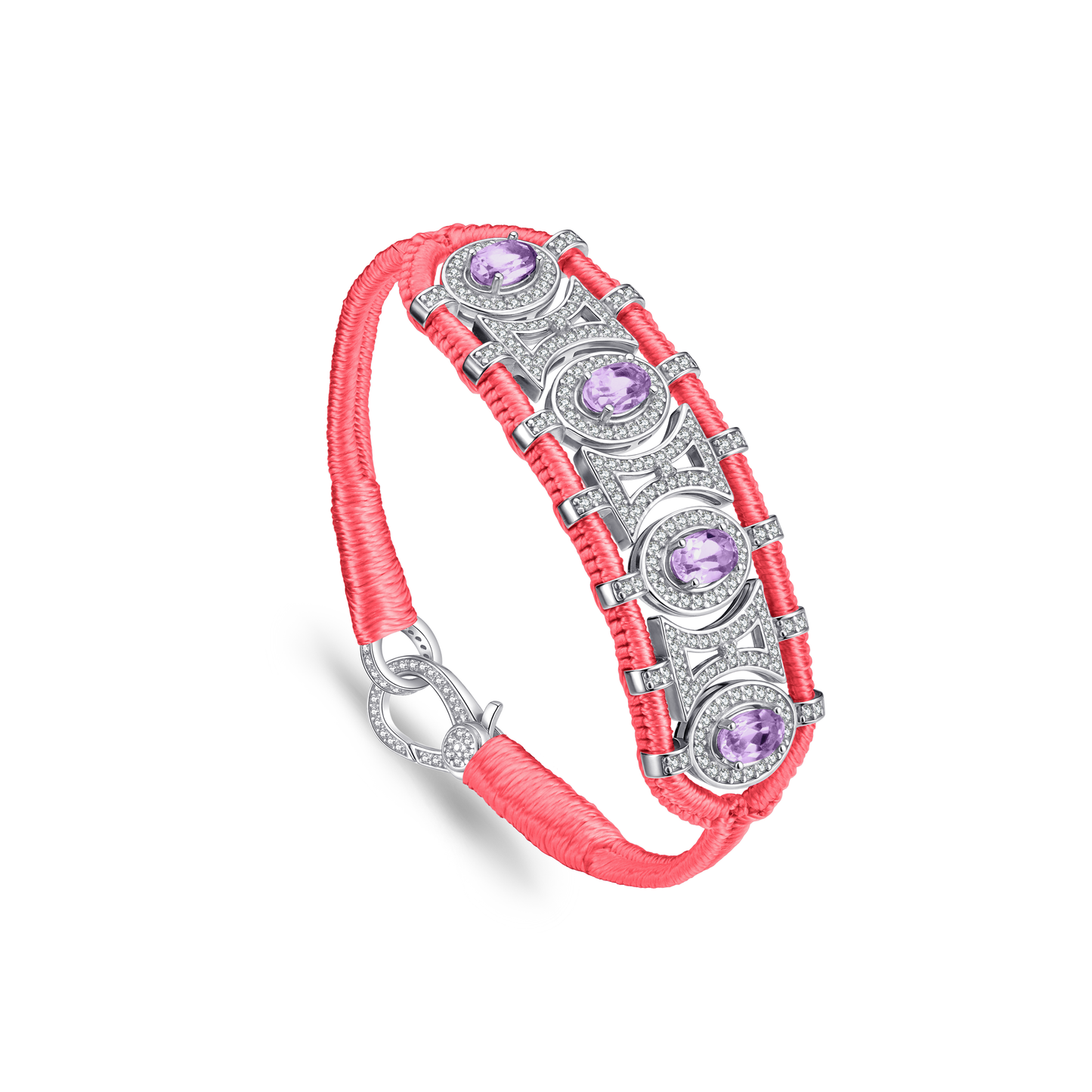 Olinda cheeks bracelet - Amethysts