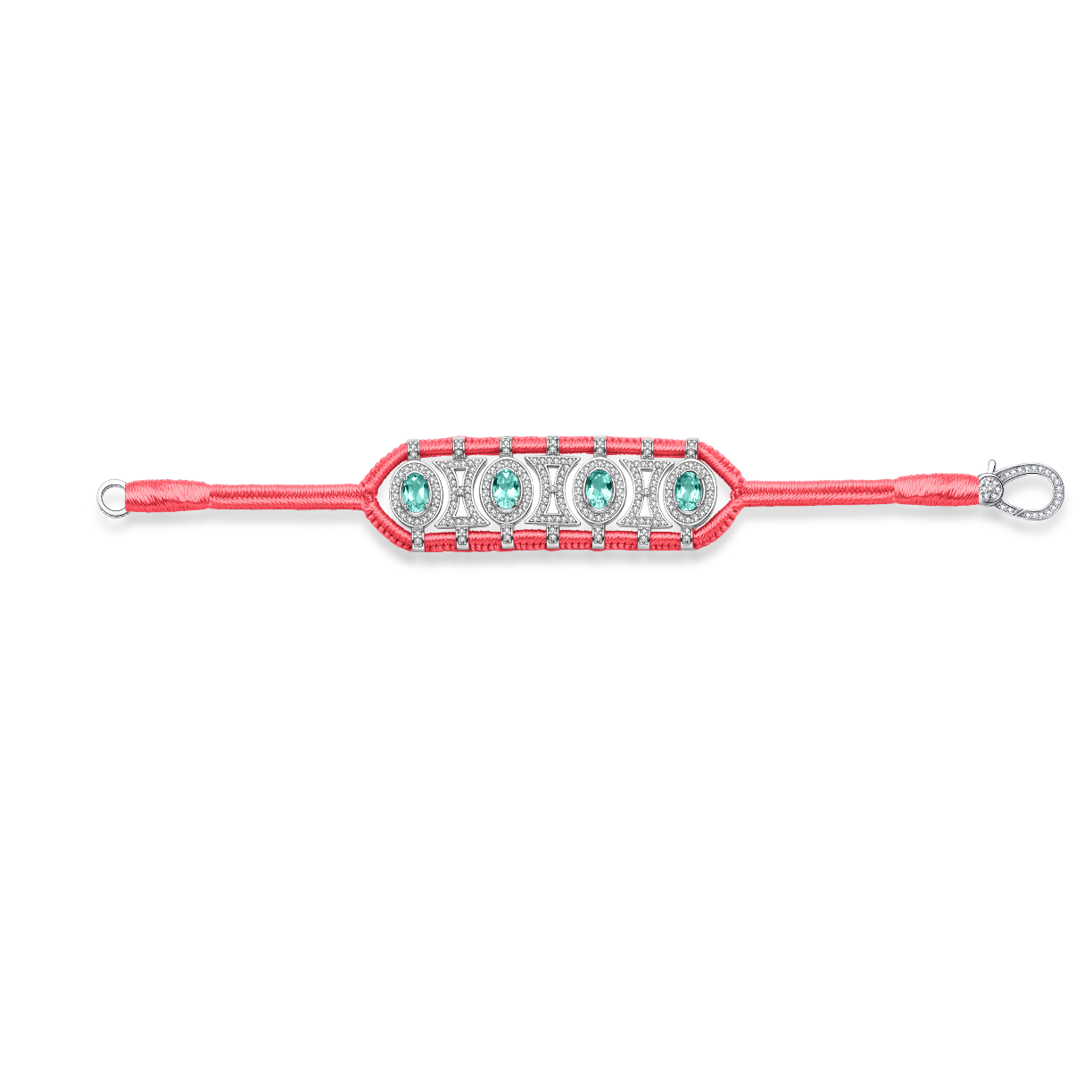 Olinda cheeks bracelet - Emeralds