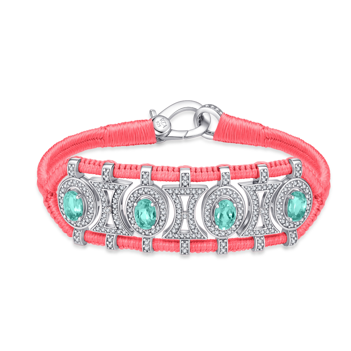 Olinda cheeks bracelet - Emeralds