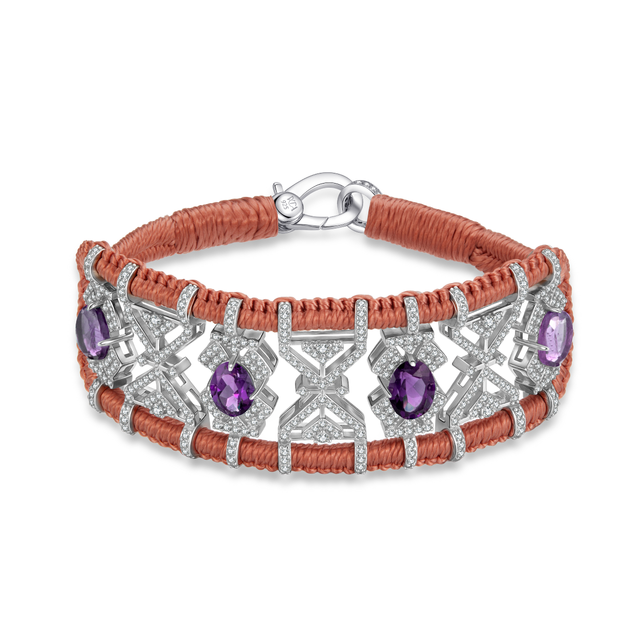 Bracelet Fortalezza Blush - Amethysts
