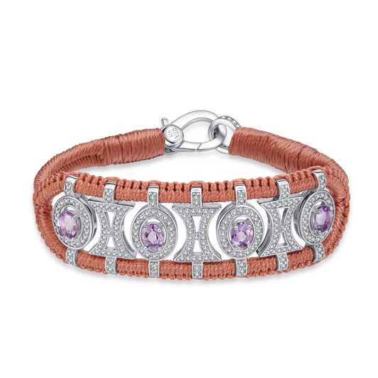 Olinda blush bracelet - Amethysts