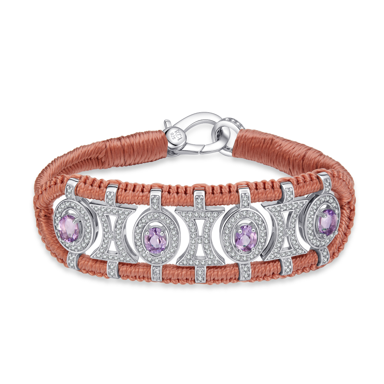 Olinda blush bracelet - Amethysts
