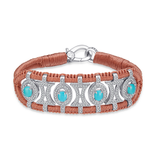 Bracelet Olinda blush - turquoises