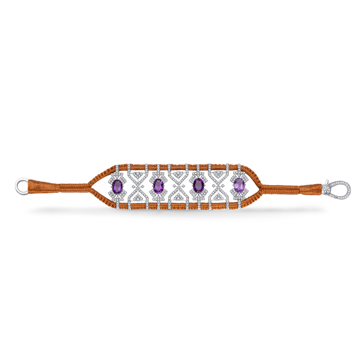 Bracelet Fortalezza Camel - Amethysts