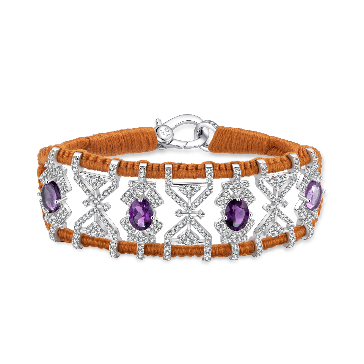 Bracelet Fortalezza Camel - Amethysts