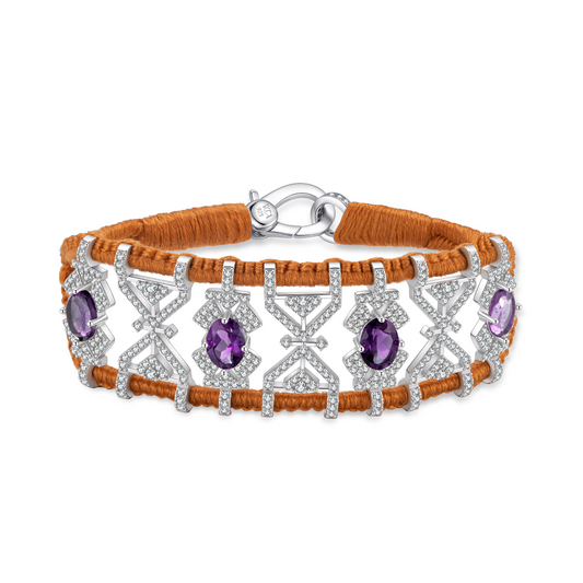 Bracelet Fortalezza Camel - Amethysts