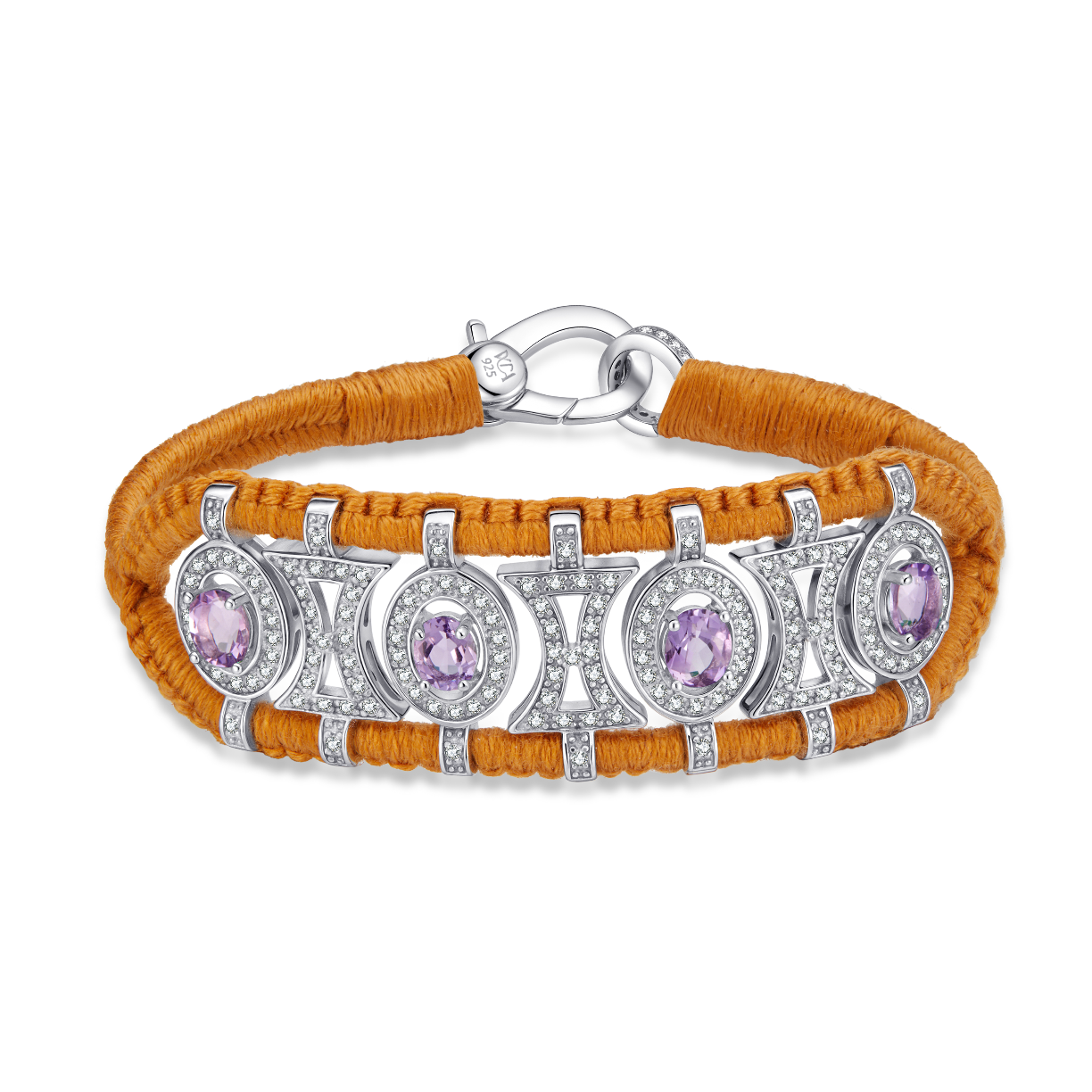 Olinda camel bracelet - Amethysts