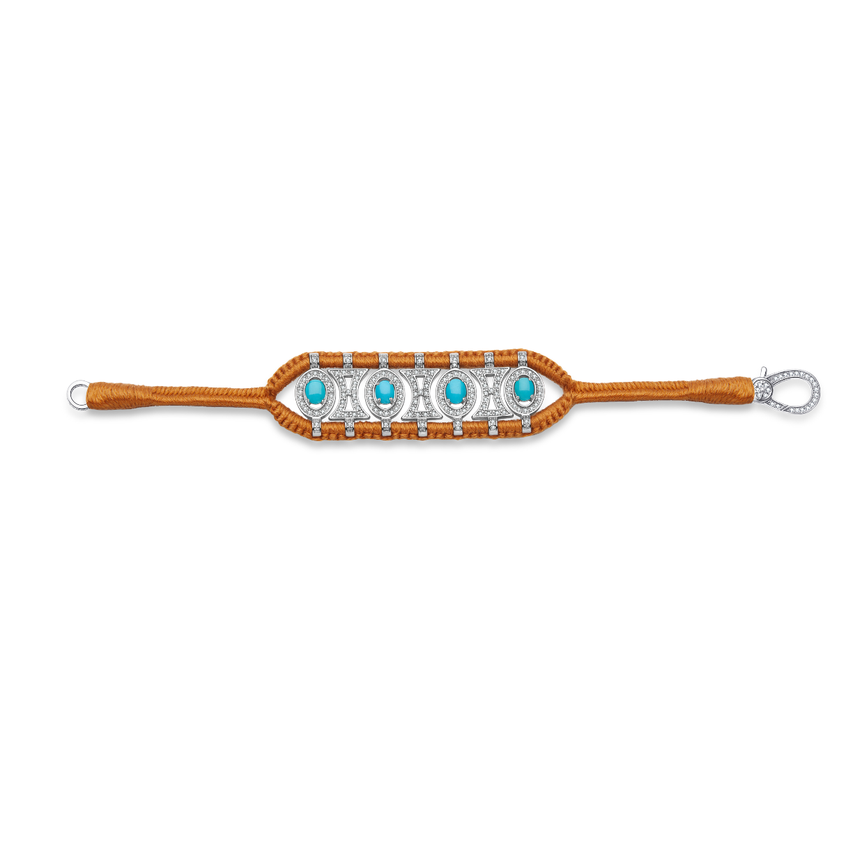 Bracelet Olinda camel - turquoises