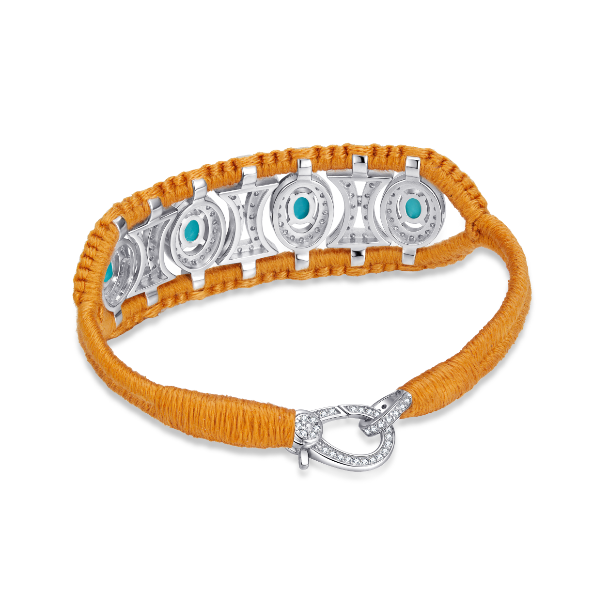 Bracelet Olinda camel - turquoises