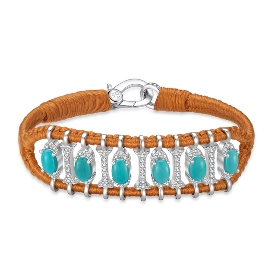 Bracelet Teresina camel - Turquoises