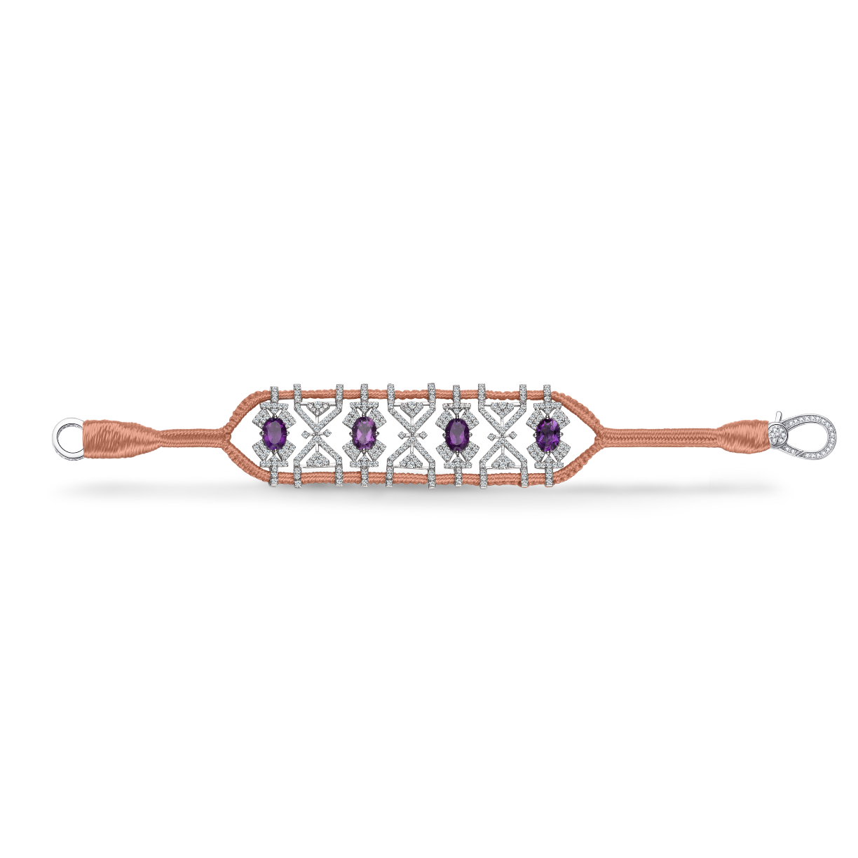 Bracelet Fortalezza Nude - Amethysts