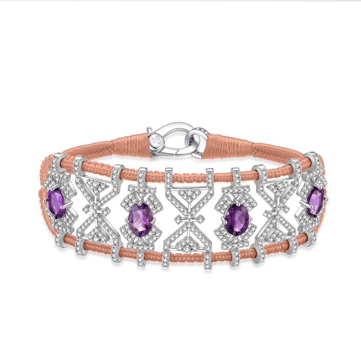 Bracelet Fortalezza Nude - Amethysts