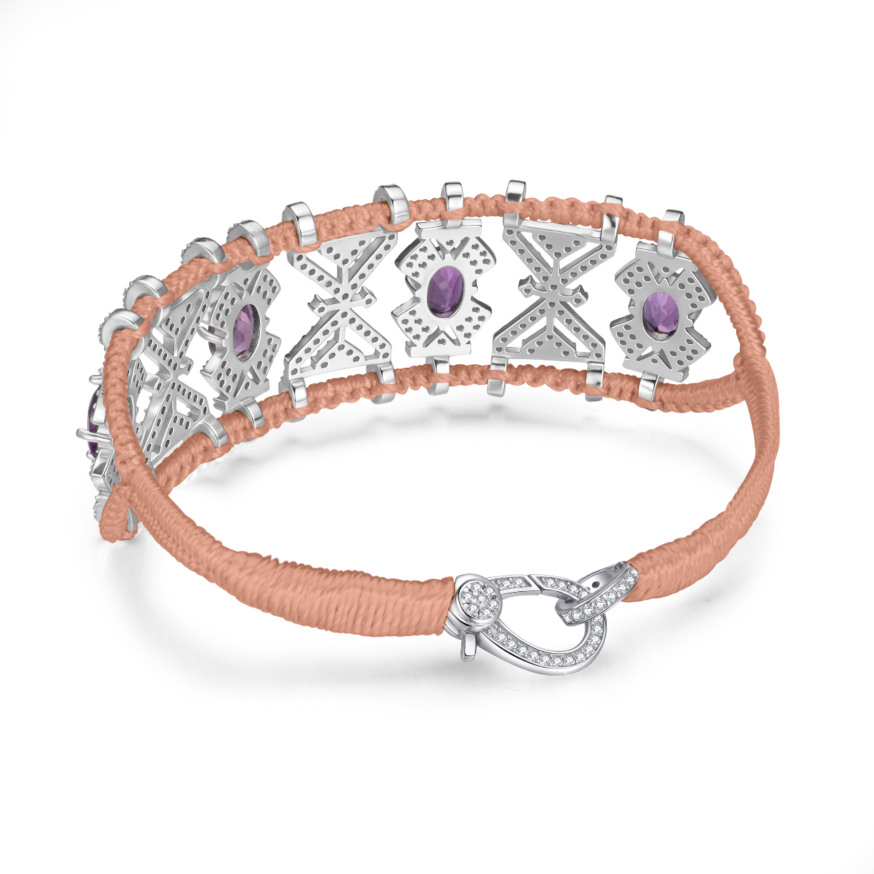 Bracelet Fortalezza Nude - Amethysts