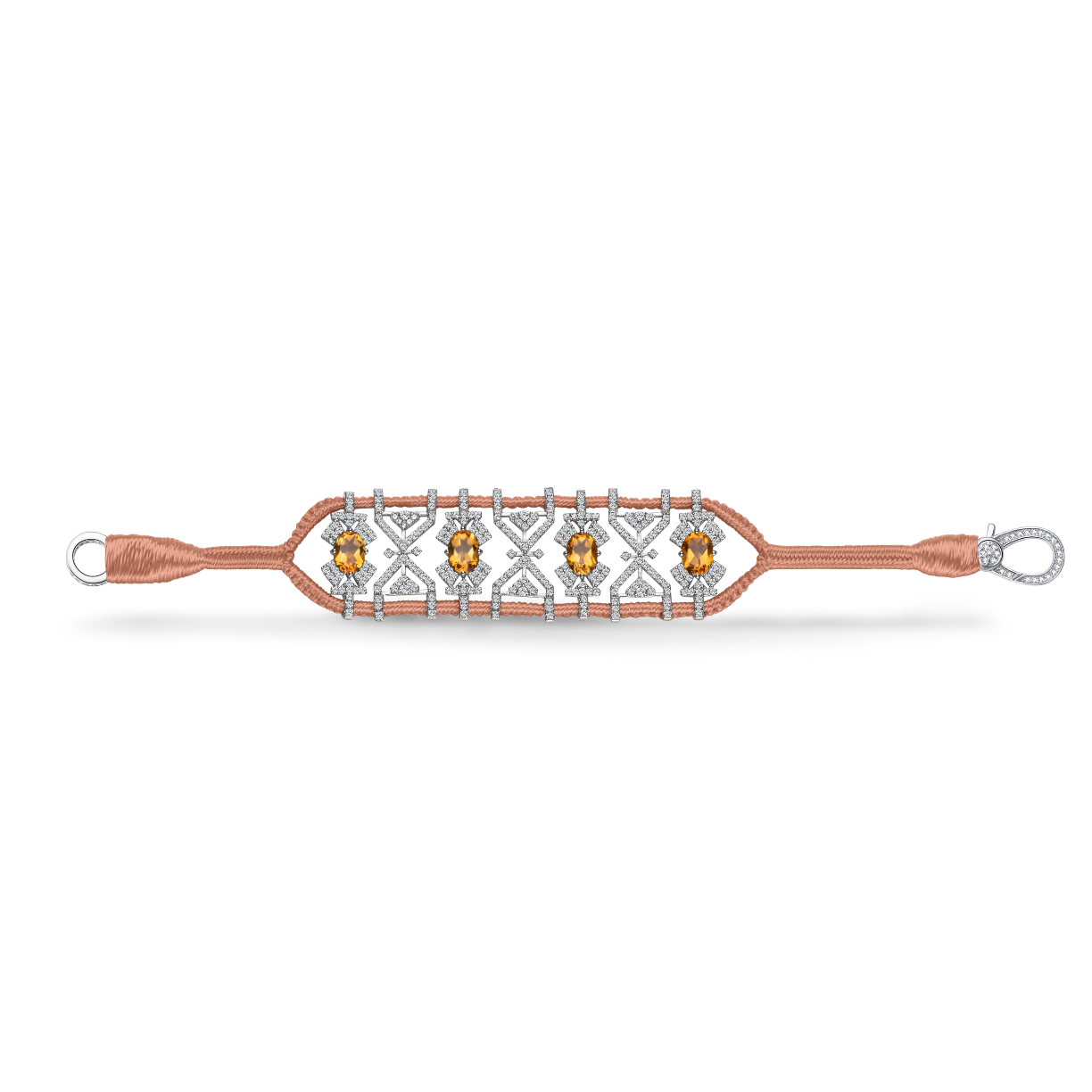 Bracelet Fortalezza Nude - Citrines