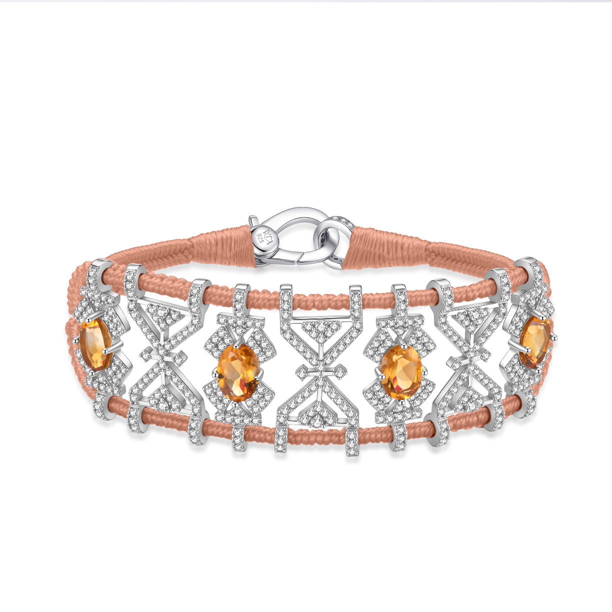 Bracelet Fortalezza Nude - Citrines