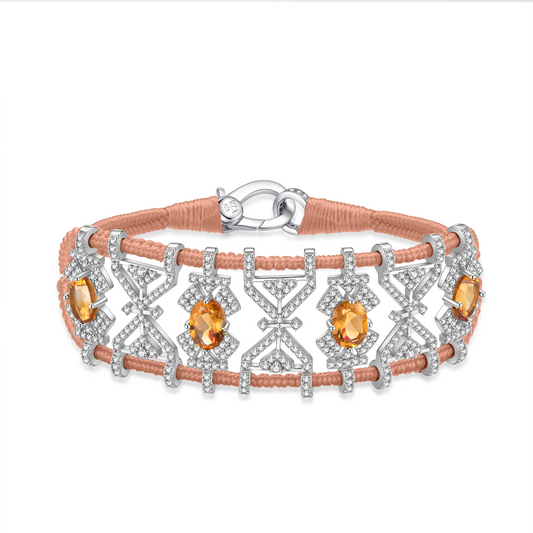 Bracelet Fortalezza Nude - Citrines