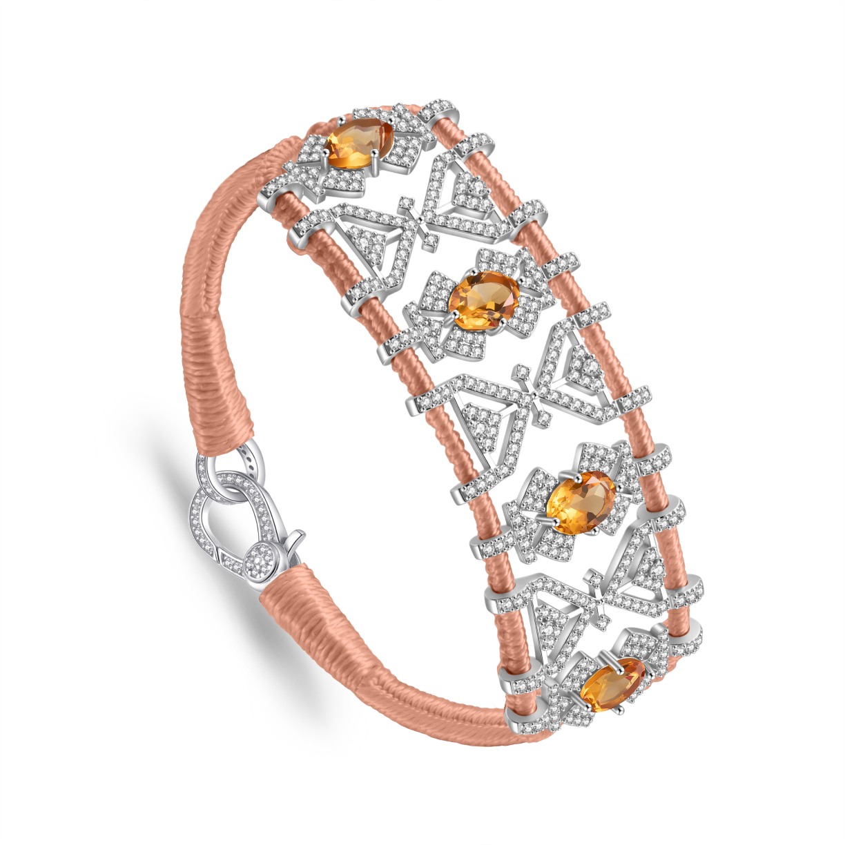 Bracelet Fortalezza Nude - Citrines