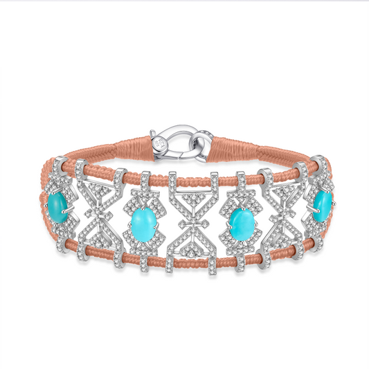 Bracelet Fortalezza Nude - Turquoises