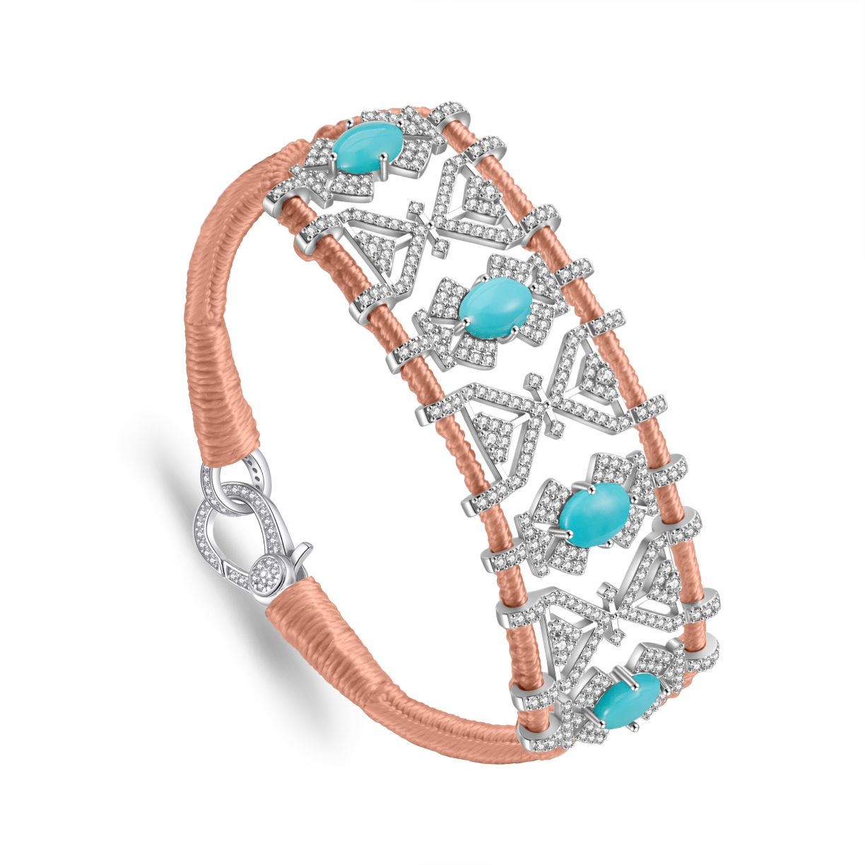 Bracelet Fortalezza Nude - Turquoises