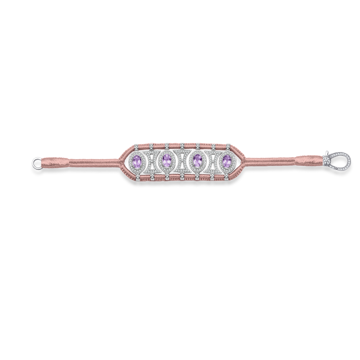Bracelet Olinda nude - Améthystes