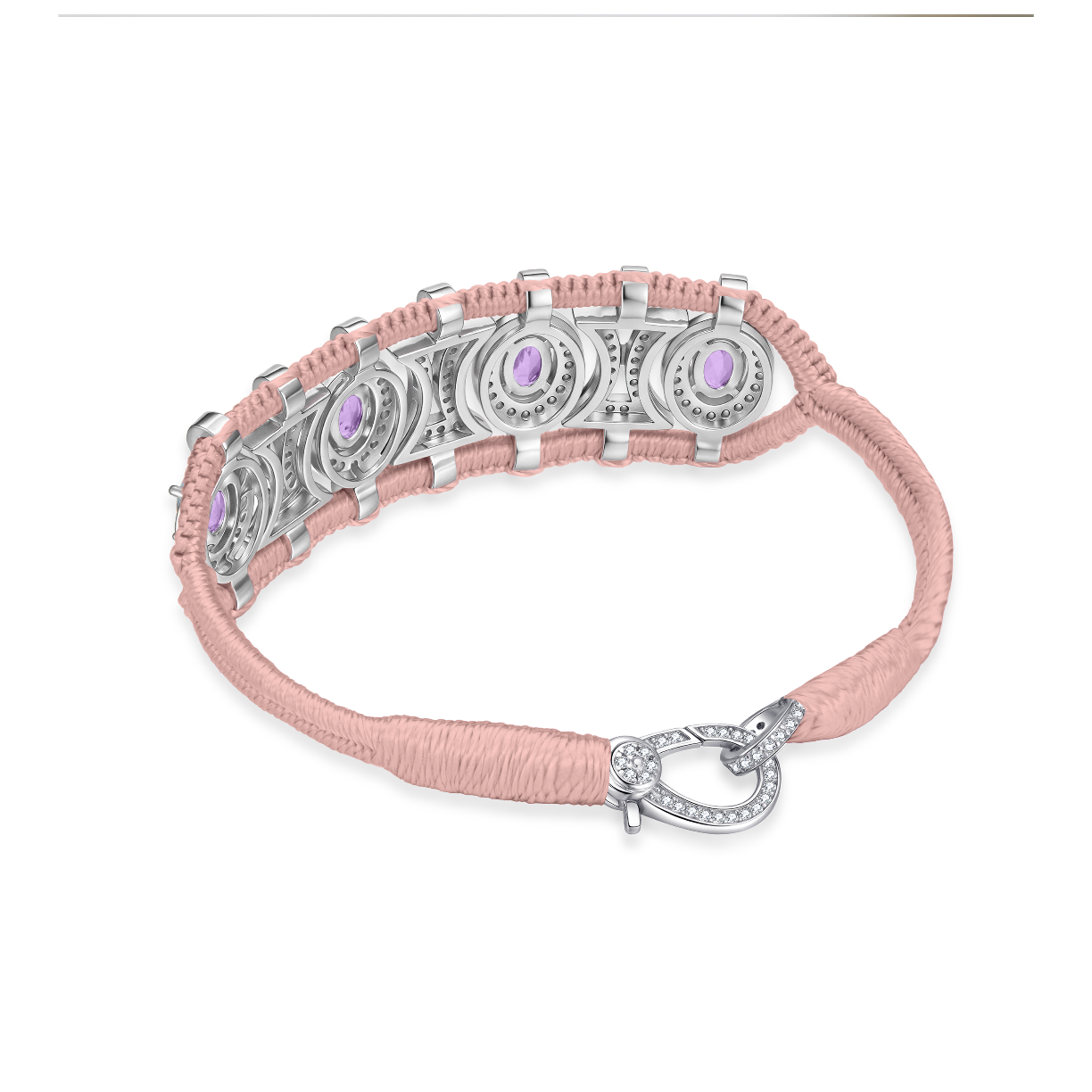 Bracelet Olinda nude - Améthystes