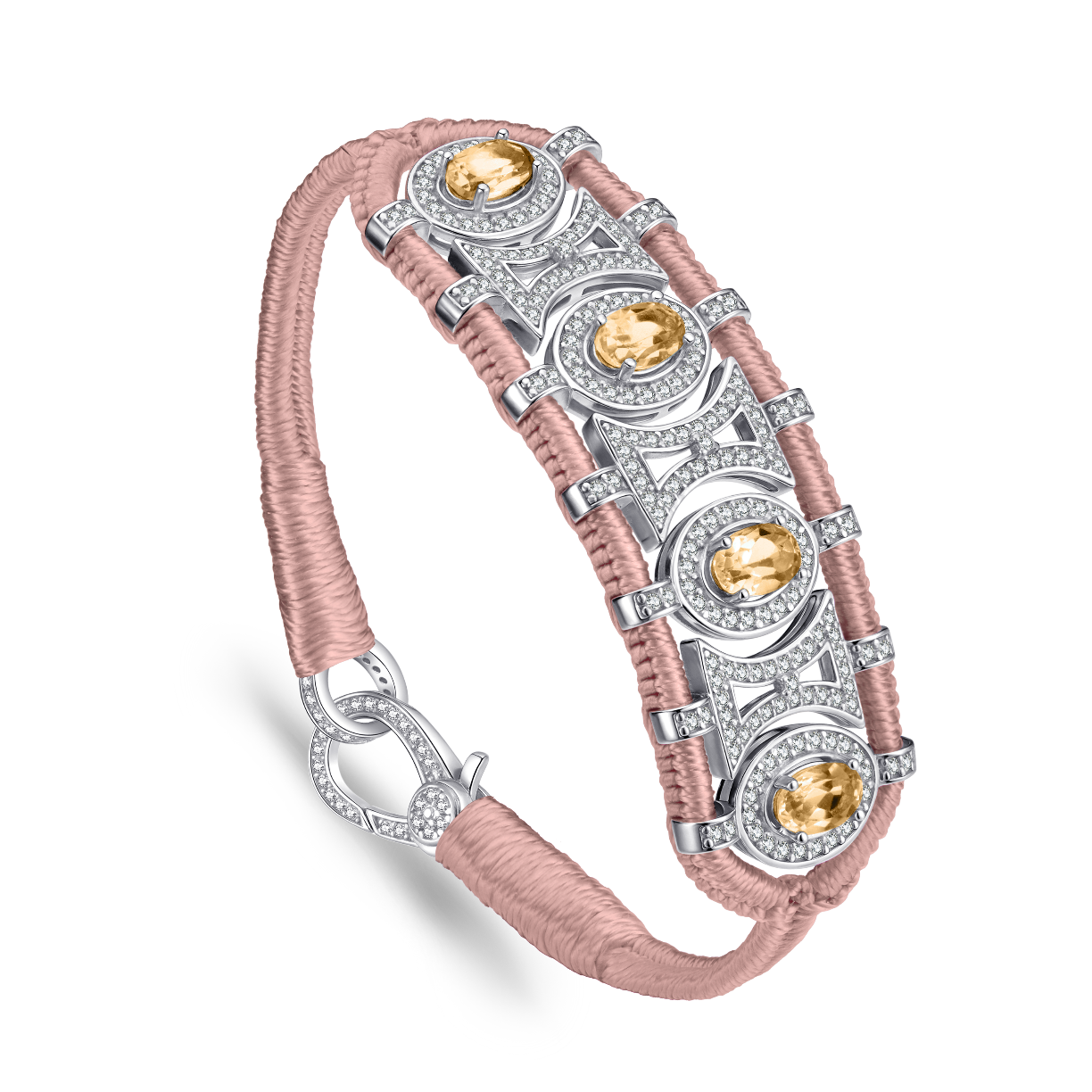Bracelet Olinda nude - Citrines