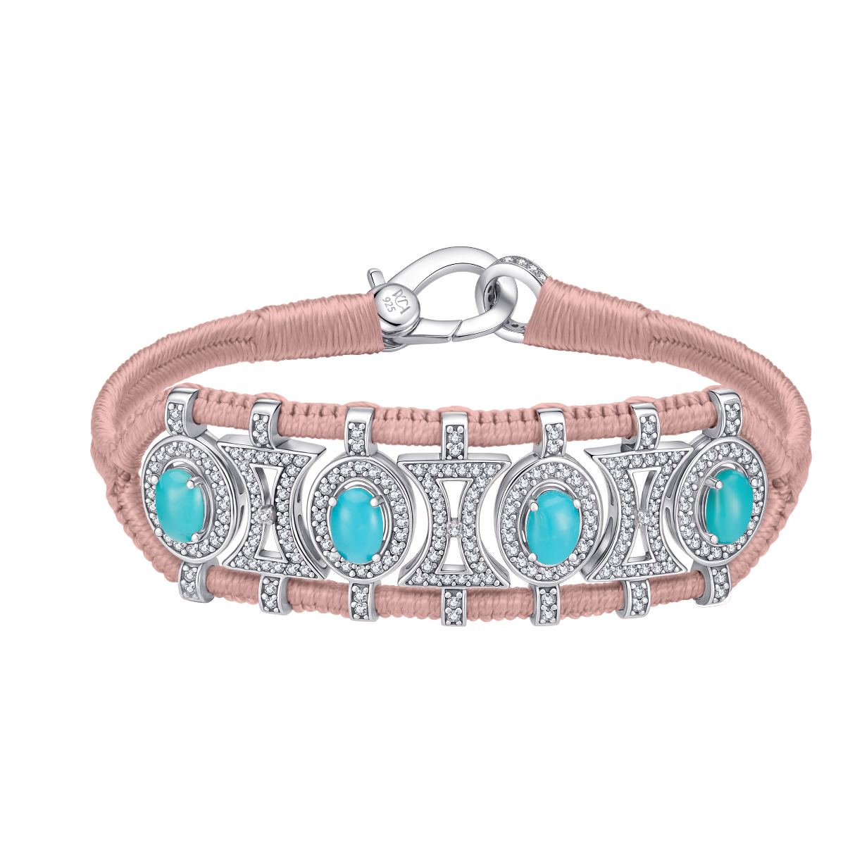 Bracelet Olinda nude - turquoises
