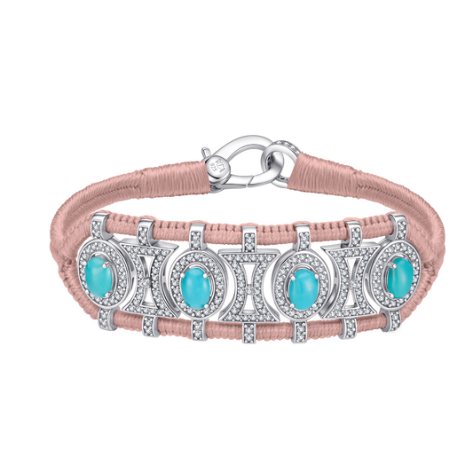 Bracelet Olinda nude - turquoises