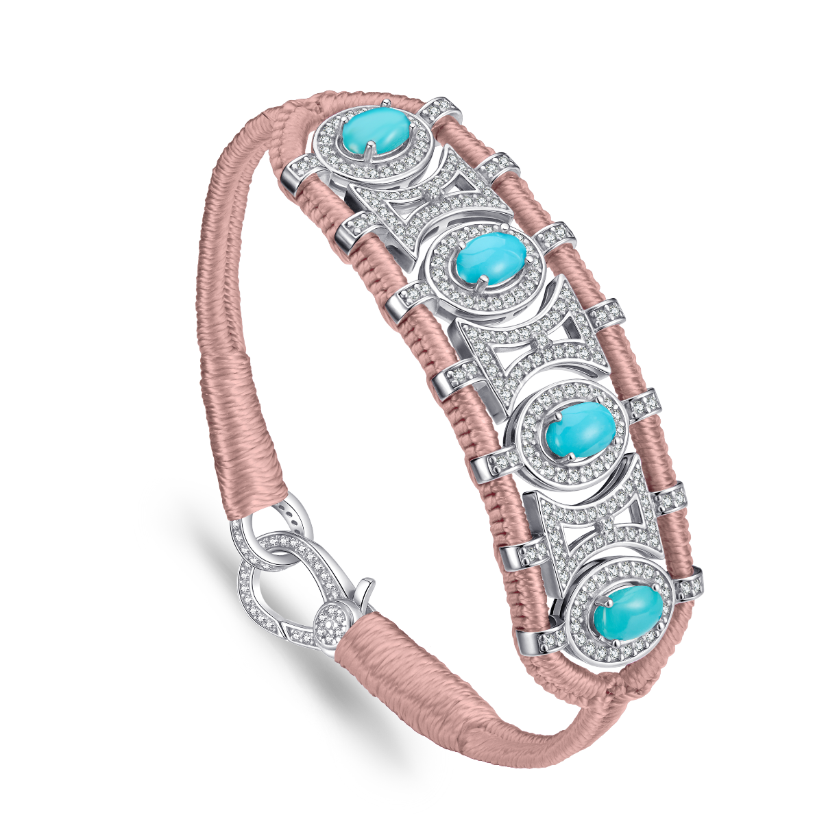 Bracelet Olinda nude - turquoises