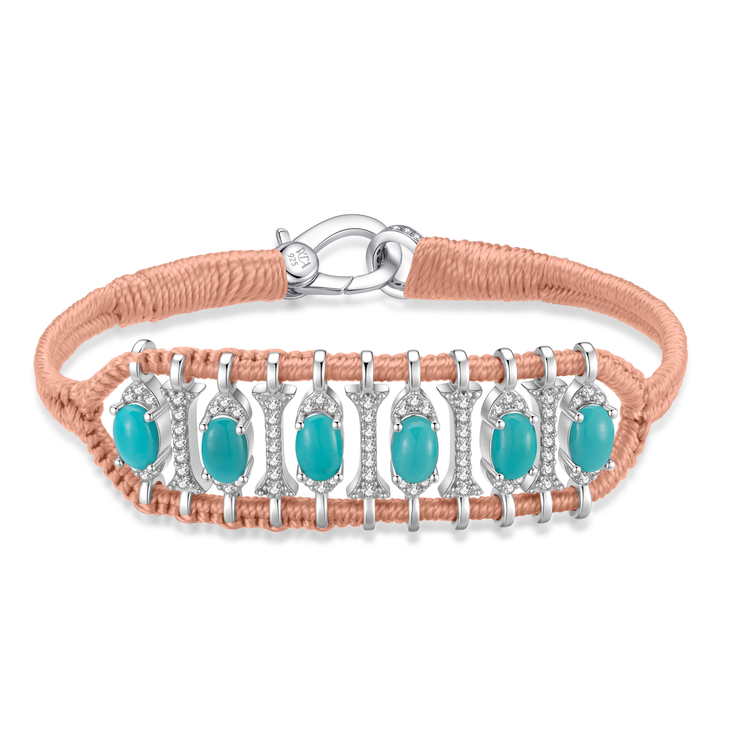 Bracelet Teresina Nude - Turquoises