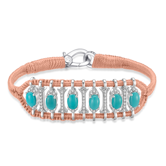 Bracelet Teresina Nude - Turquoises